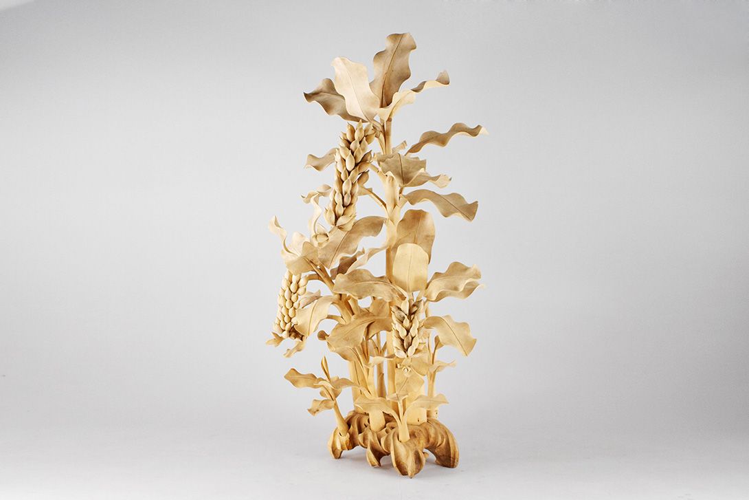 Foto Balsa Carved Banana Tree 2 h230x140x110