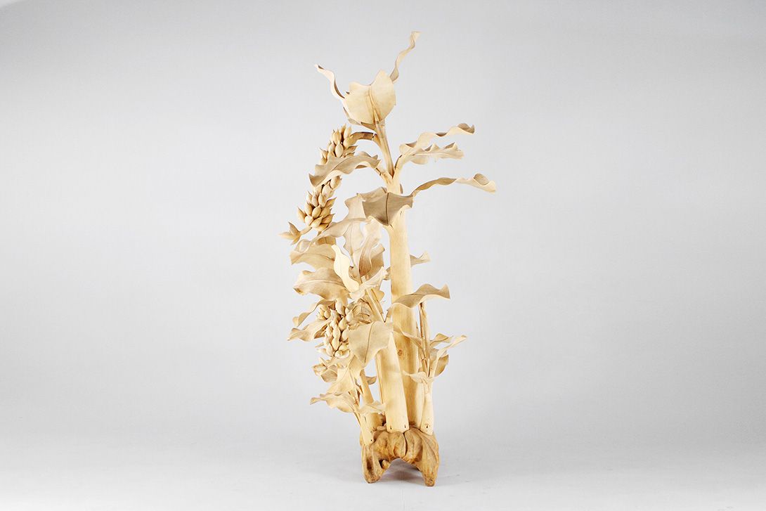 Foto Balsa Carved Banana Tree 2 h230x140x110