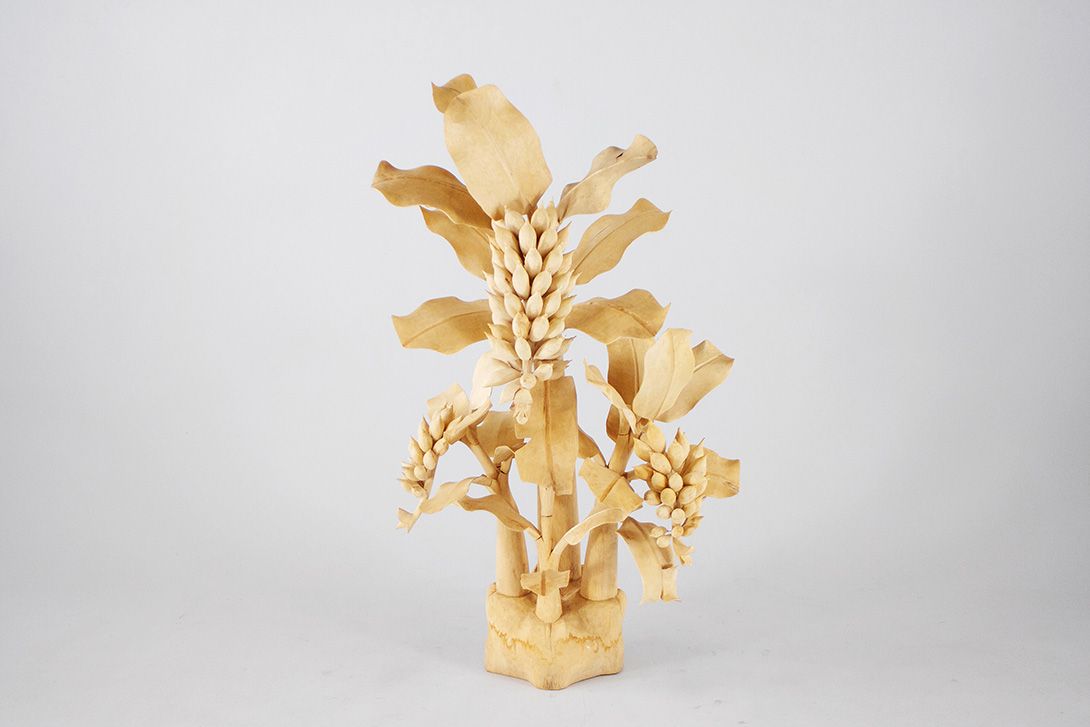 Foto Balsa Carved Banana Tree 3 h140x80x65