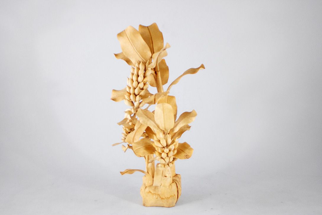 Foto Balsa Carved Banana Tree 3 h140x80x65