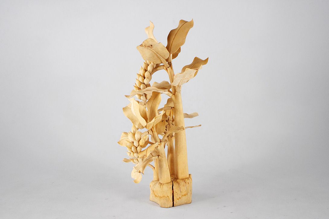 Foto Balsa Carved Banana Tree 3 h140x80x65
