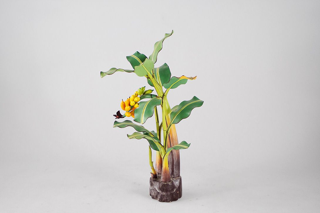 Foto Balsa Carved Banana Tree Colored h125x75x70