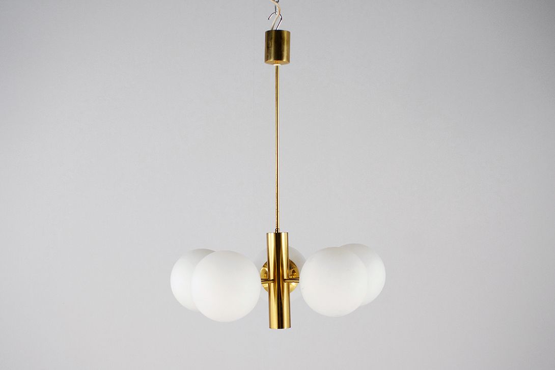 Foto Pendant Lamp Glass Balls/Brass h80x65