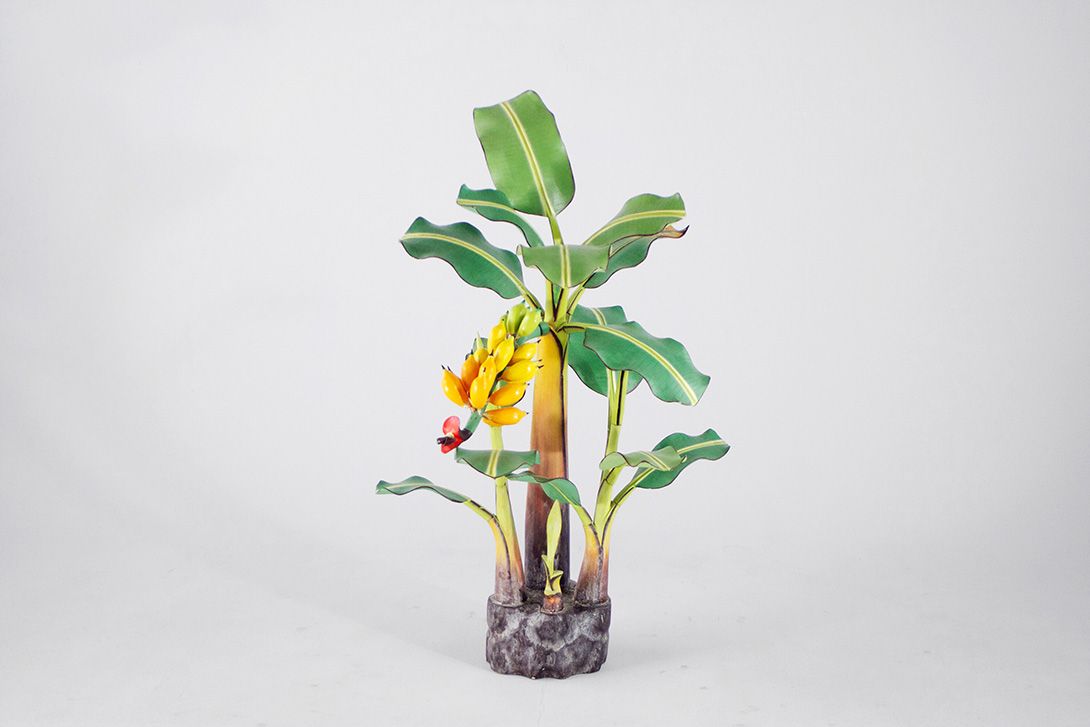 Foto Balsa Carved Banana Tree Colored h125x75x70