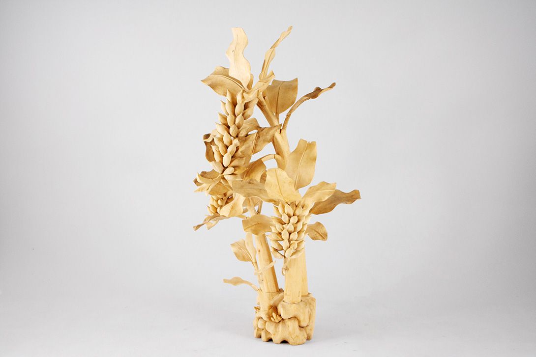 Foto Balsa Carved Banana Tree 4 h165x100x70