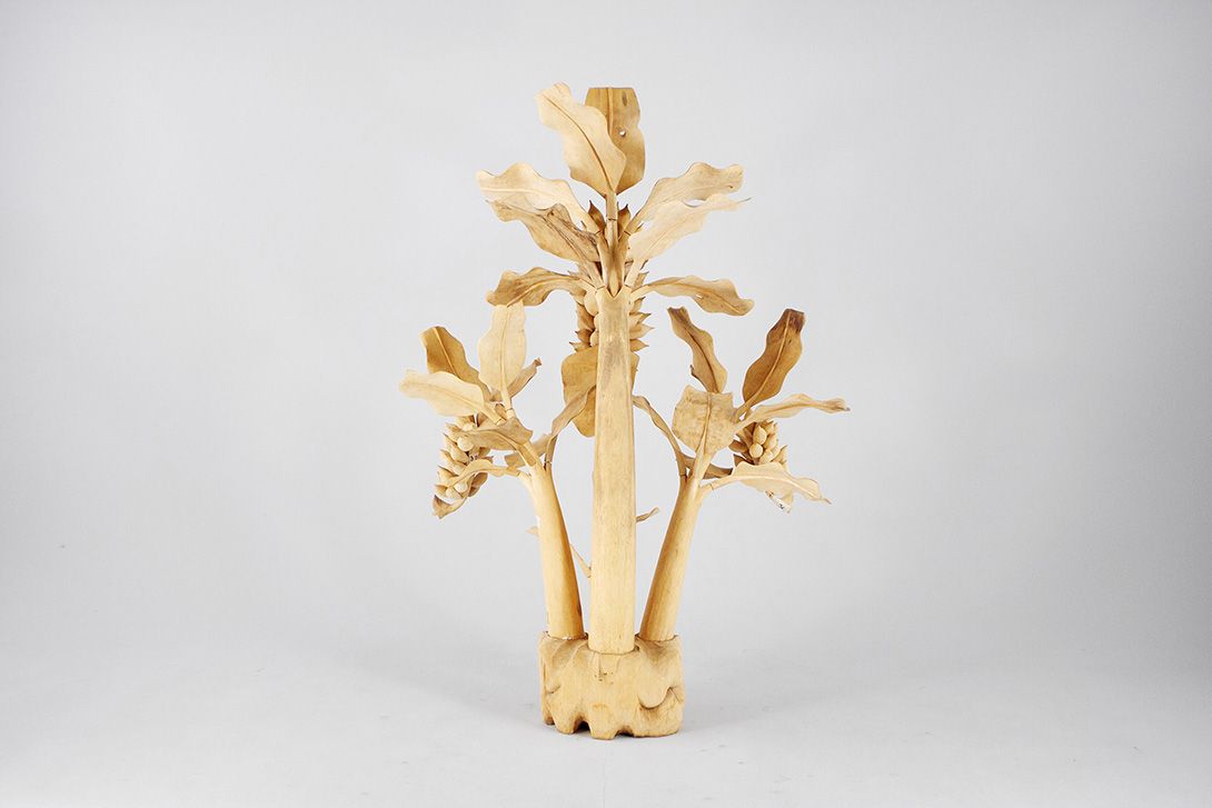 Foto Balsa Carved Banana Tree 4 h165x100x70