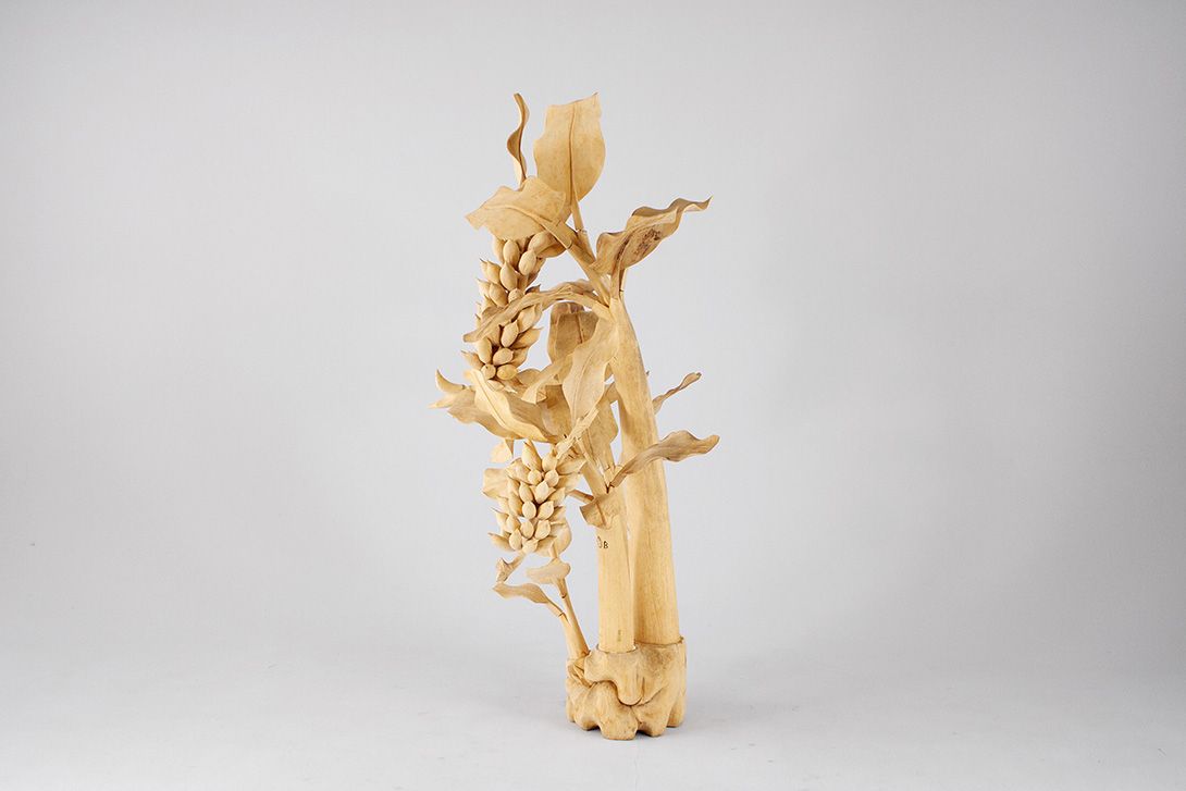 Foto Balsa Carved Banana Tree 4 h165x100x70