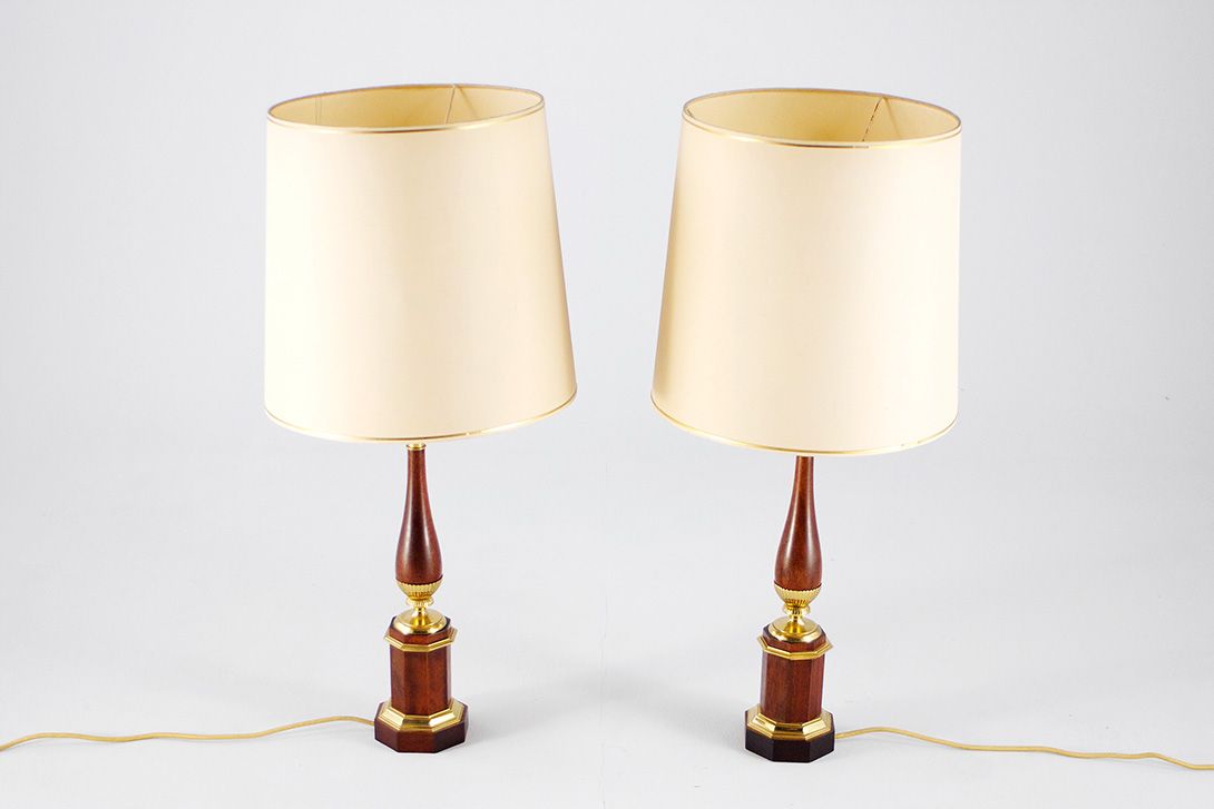 Foto Table Lamp Wood &#038; Brass h92