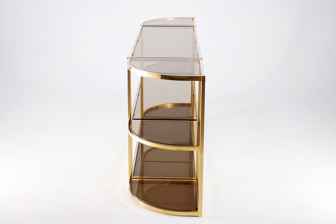 Foto Brass Sideboard/Shelf Tinted Glass 1965