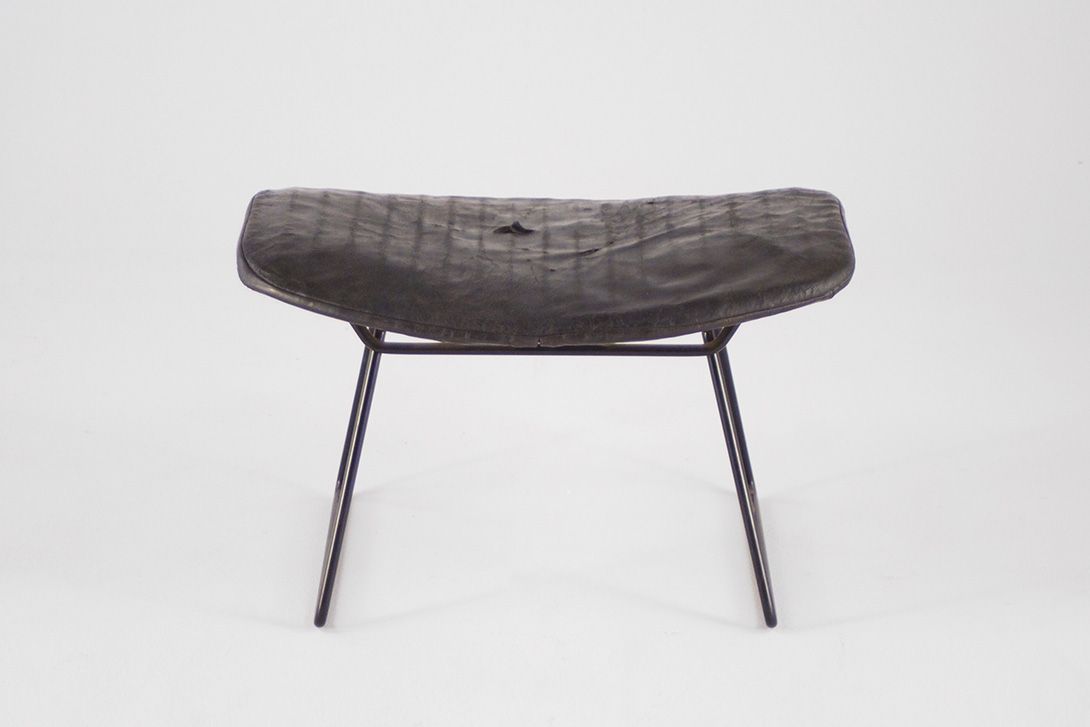 Foto Ottoman for Bird Chair Harry Bertoia Vintage Leather
