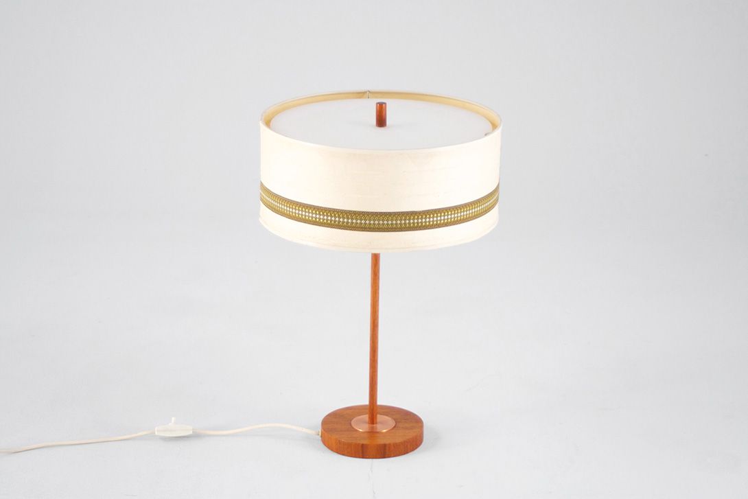 Foto Table Lamp Mahogany Danish 1956 h50