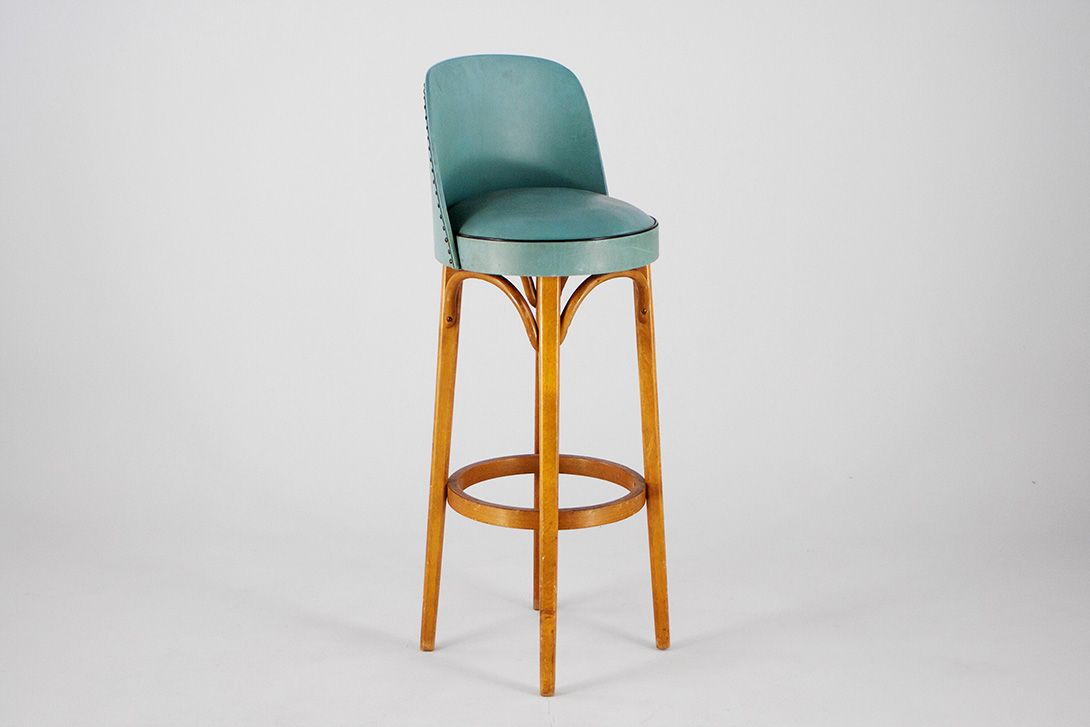 Foto Rockabilly Bar Stool Wood&#038;Leather