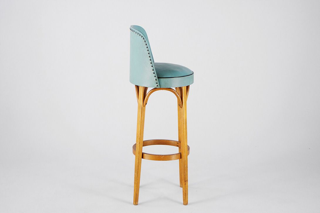 Foto Rockabilly Bar Stool Wood&#038;Leather