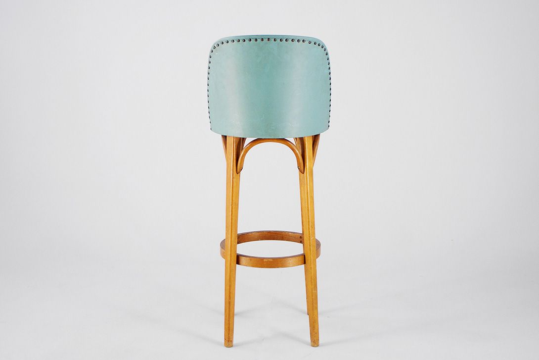 Foto Rockabilly Bar Stool Wood&#038;Leather