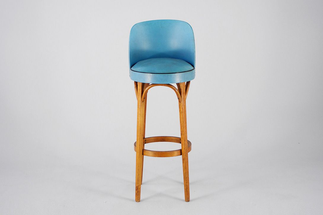 Foto Rockabilly Bar Stool Wood&#038;Leather
