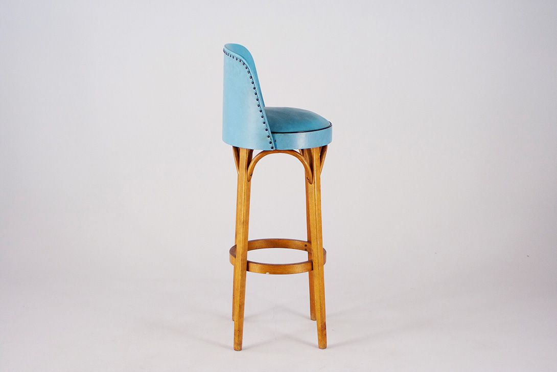 Foto Rockabilly Bar Stool Wood&#038;Leather