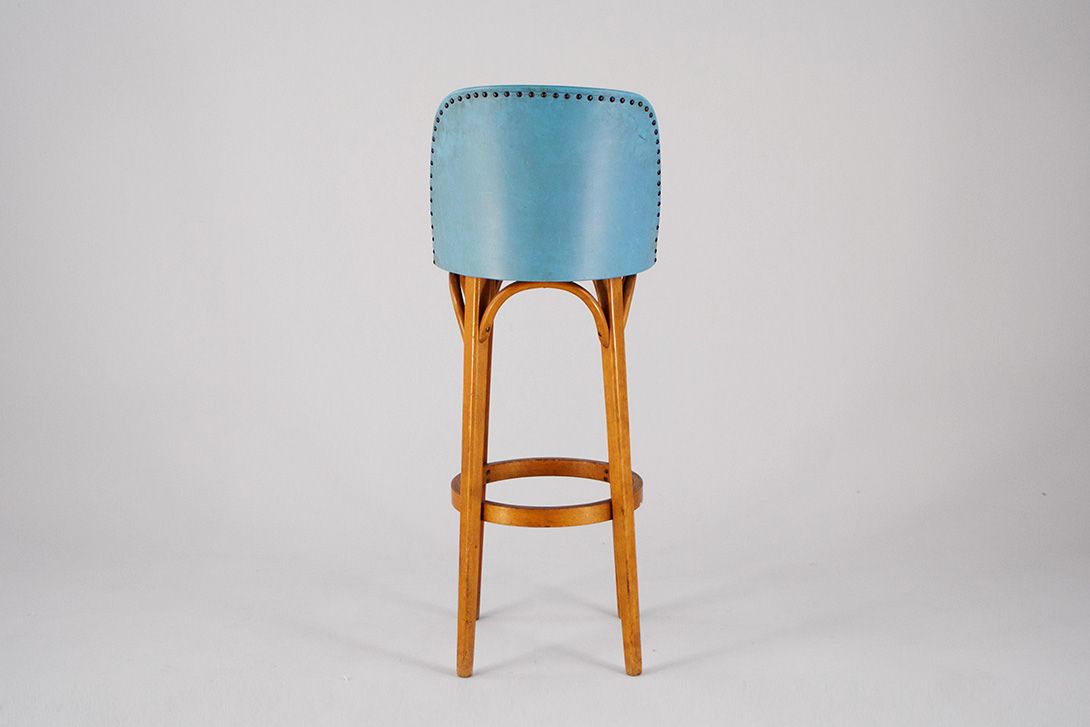 Foto Rockabilly Bar Stool Wood&#038;Leather