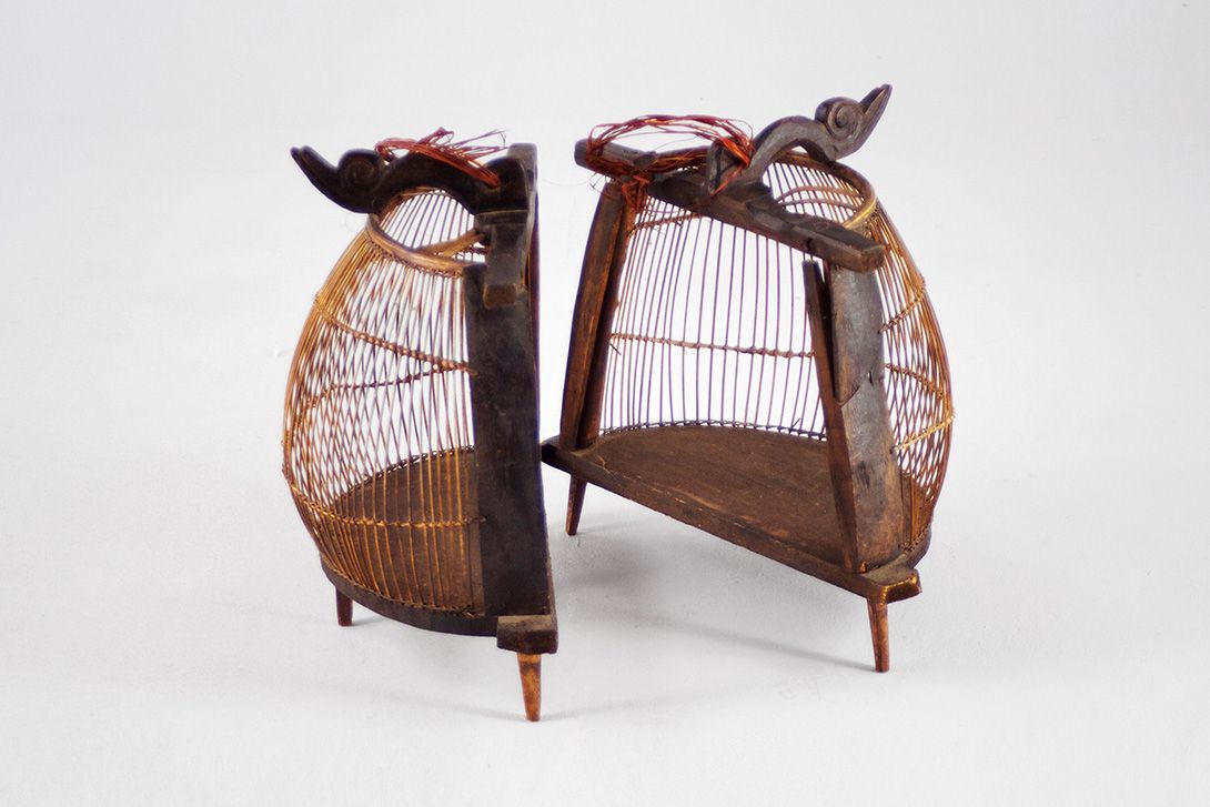 Foto Devidedly Tabletop Bird Cage / Decoration, Iron, Wood and Wire h40xB40