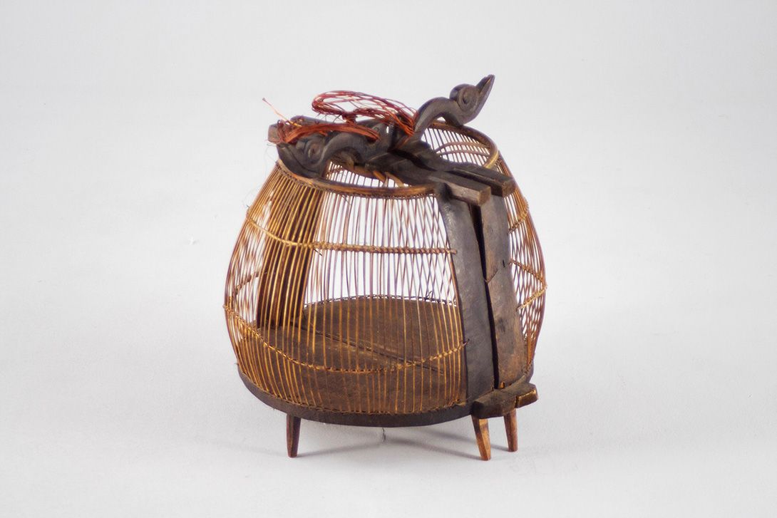 Foto Devidedly Tabletop Bird Cage / Decoration, Iron, Wood and Wire h40xB40