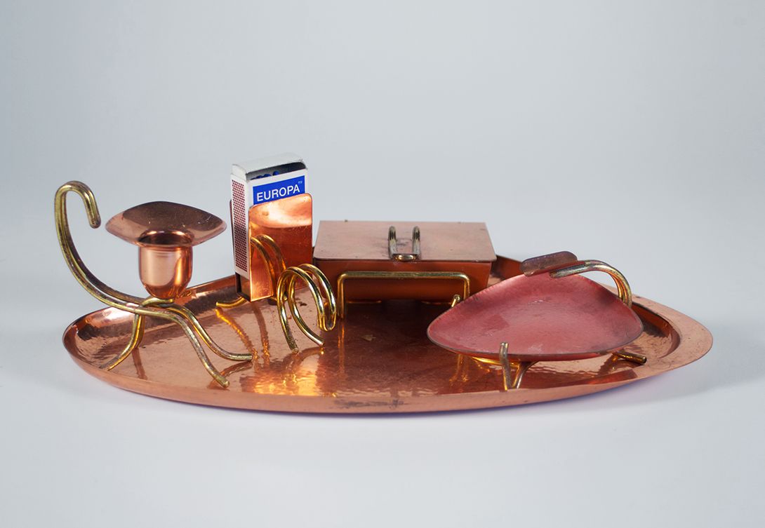 Foto Smoker&#8217;s Set Copper Italy 1956