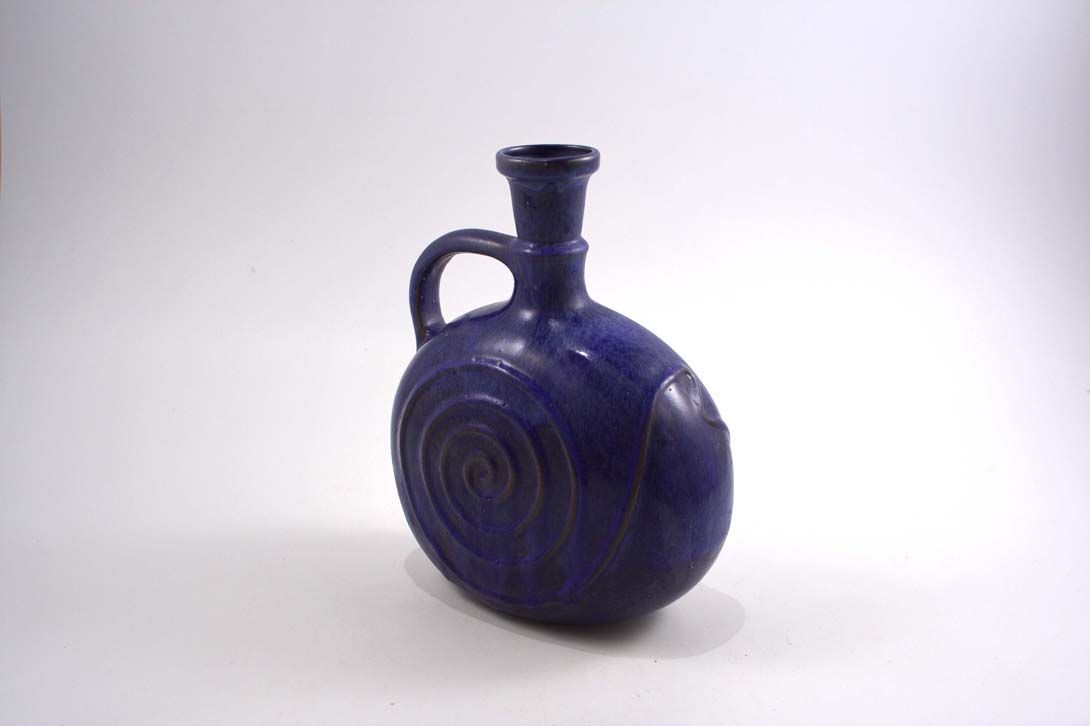 Foto Ceramic Table Vase Blue Handle h30 C5
