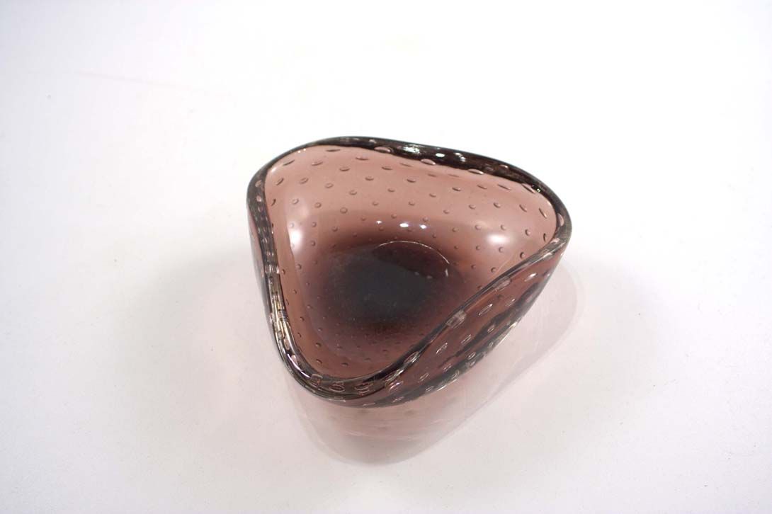 Foto Ashtray Glass, Purple/Brown, Dotted