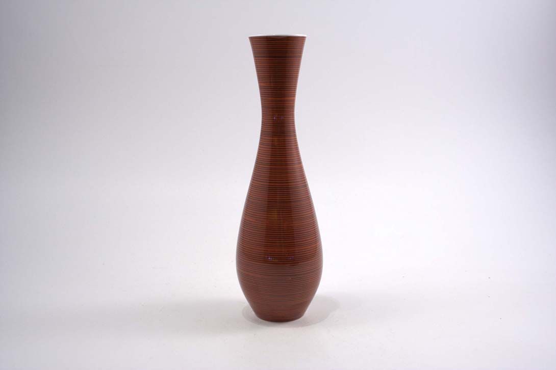 Foto Red Stripes Ceramic Table Vase h21 B5