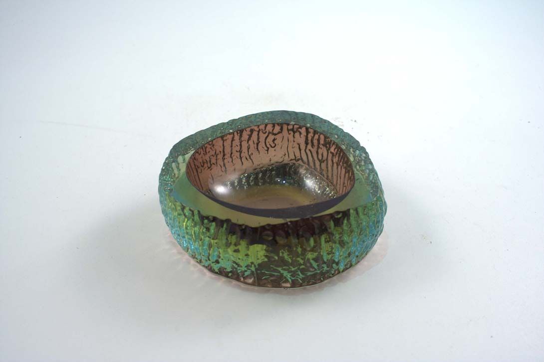 Foto Green Murano Glass Ashtray Italy 1960