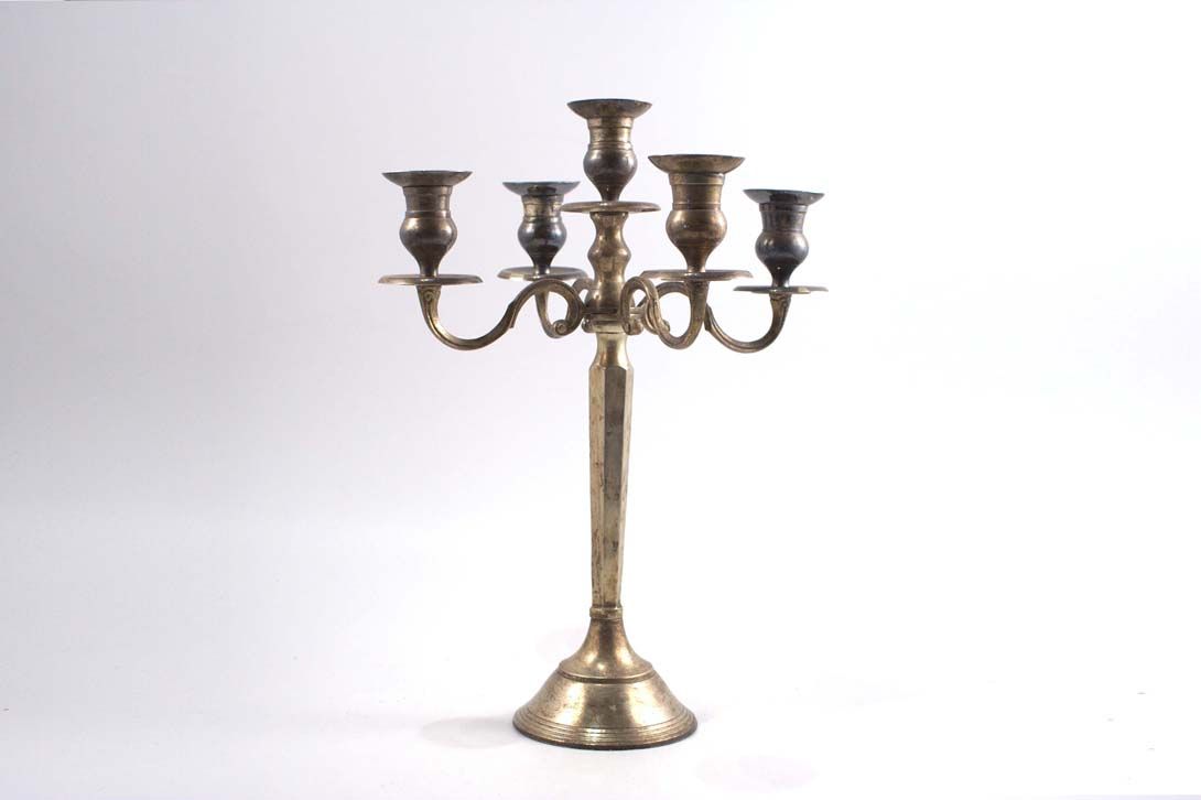 Foto Antique Brass Candle Holder Five Candles Bern 1860