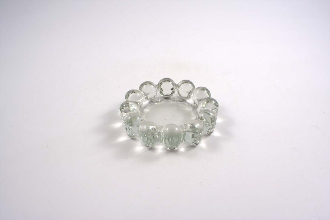 Foto Ashtray, Transparent Glass, String of Chrystal Balls