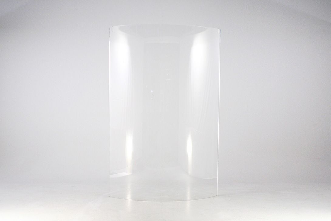 Foto Transparent Radial Room Divider Plexiglas 205cm
