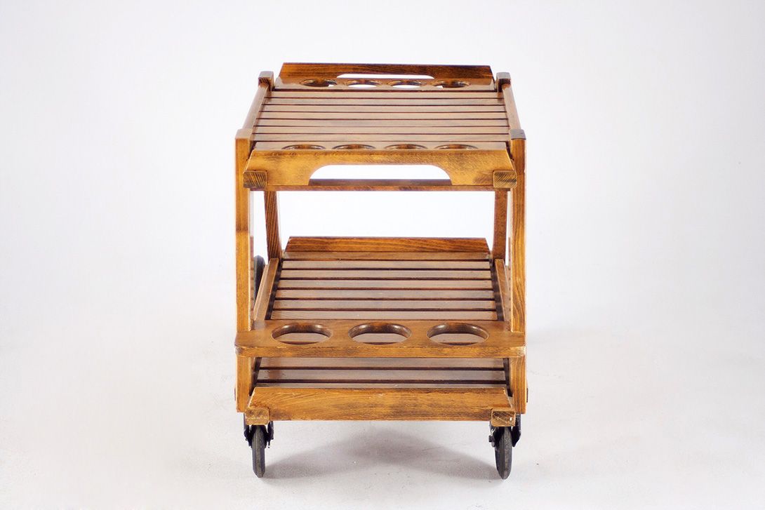 Foto Chalet Wooden Serving Cart h63x94x60