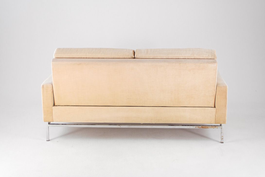 Foto Classic Knoll Sofa Two-Seater Nude Velvet 1959 h70x145x80