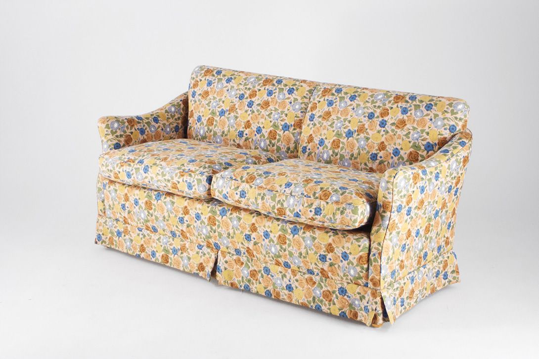 Foto Romantic Floral Print Two-Seater Sofa b:152 Scotland 1960