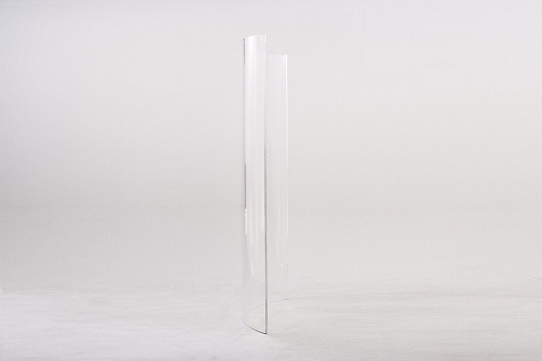 Foto Transparent Radial Room Divider Plexiglas 205cm