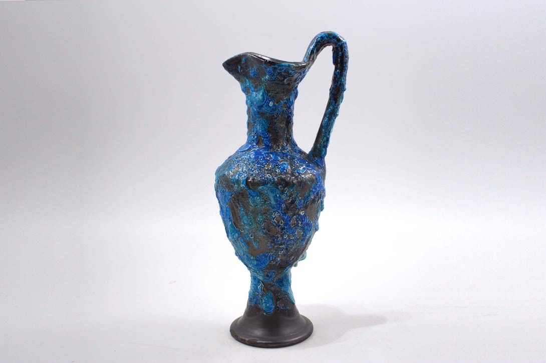 Foto Rough Blue Ceramic Table Jug Vase h44 D6