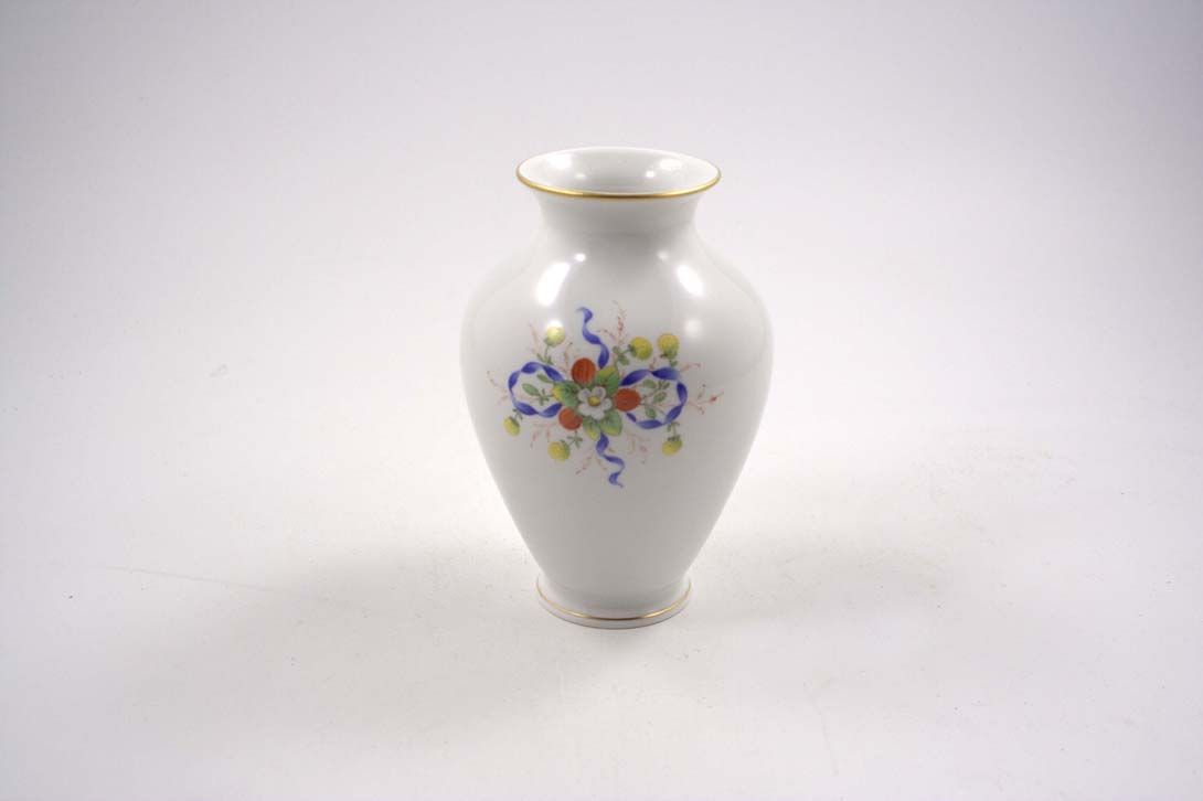 Foto Porcelain Table Vase Flowers Gold Top