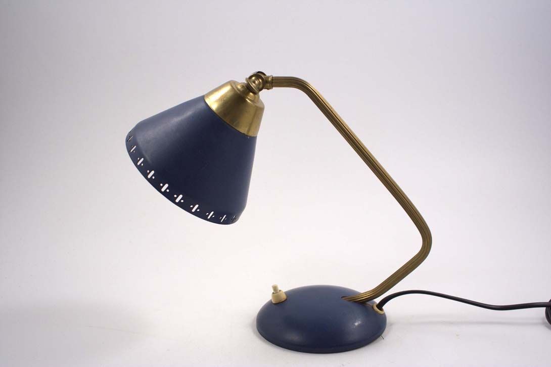 Foto Desk Lamp with Metal Shade 1953 h29 *