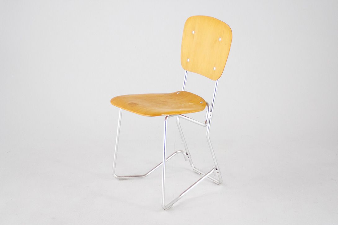 Foto Classy Light Plywood Wirth Aluflex Chair *