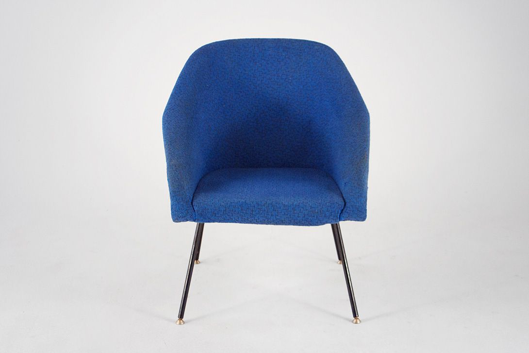 Foto Modern Blue Cocktail Armchair GDR 1962