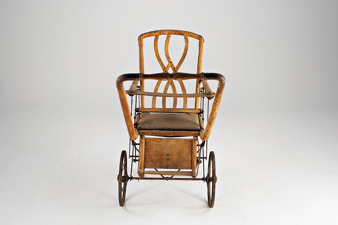 Antique Delicate Wooden Baby Buggy KStar Fundus Berlin