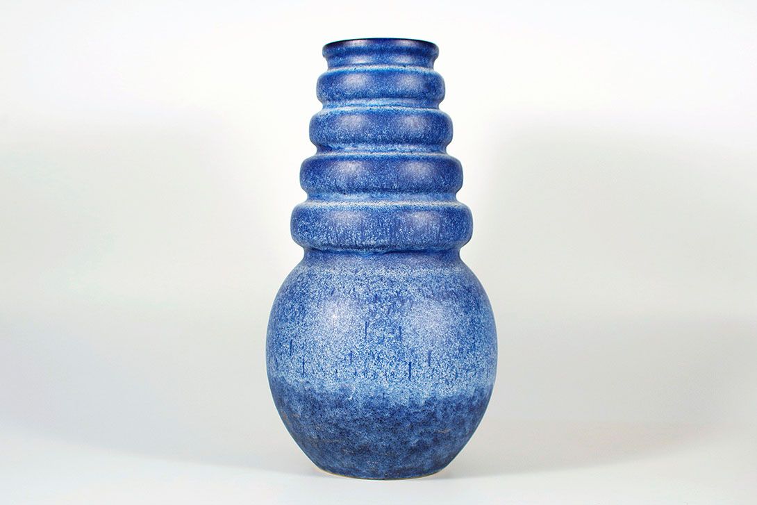 Foto Blue Art Déco Floor Vase h53x28