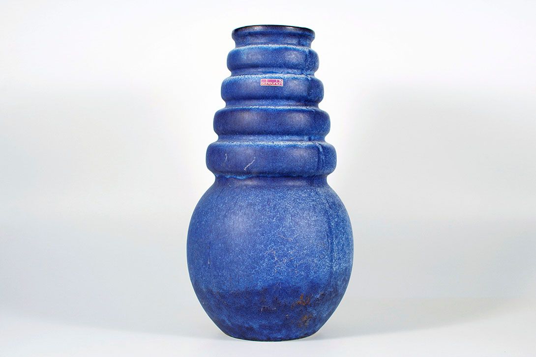 Foto Blue Art Déco Floor Vase h53x28