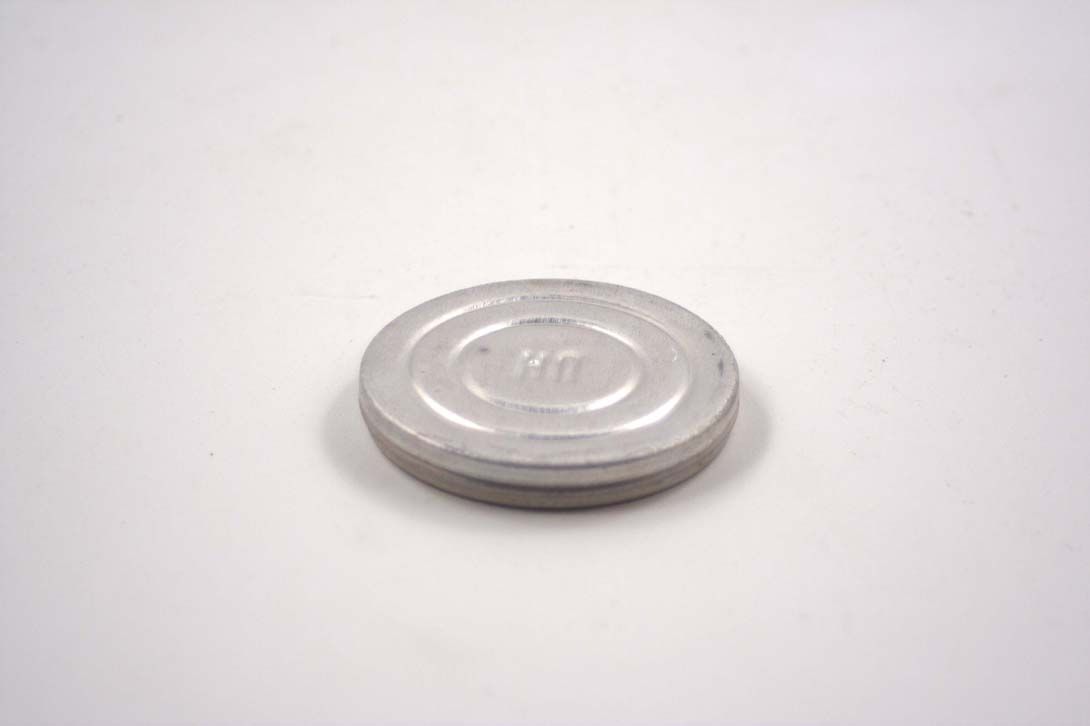 Foto Flat, Round Silver Metal Box h2x7