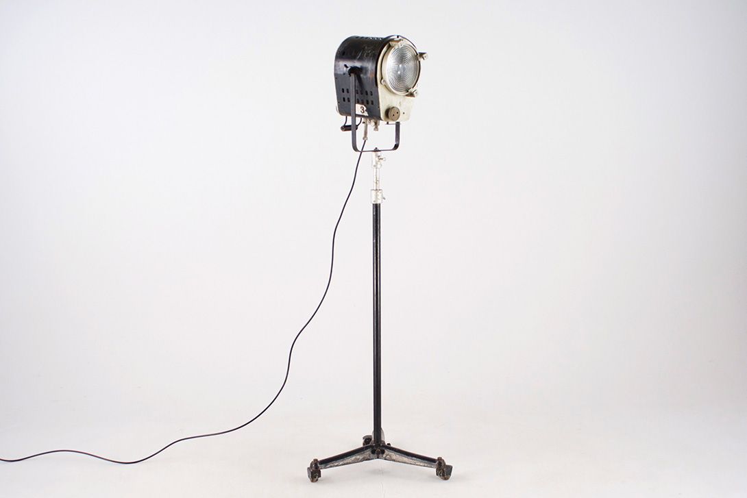 Foto Reflector Lamp Film Spot on Wheels Telescope France 1954 h165-250 A2