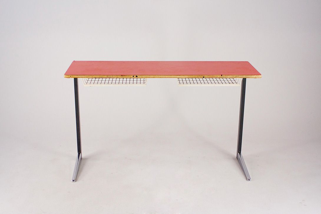 Foto Nelson Narrow Red Desk h76x130x50