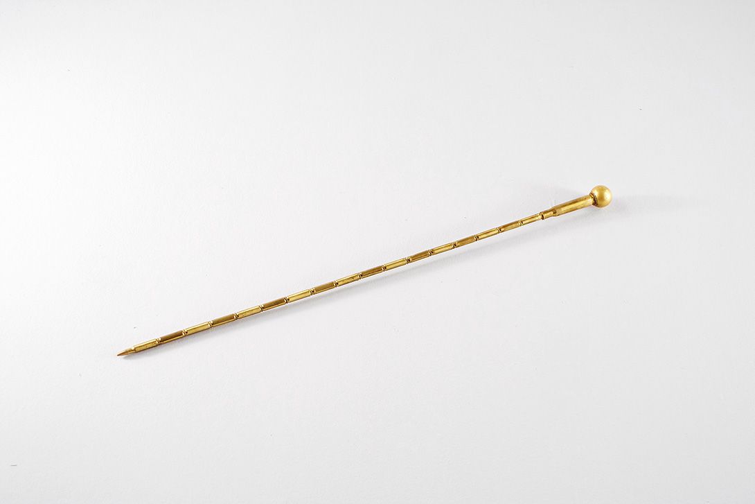 Foto Golden Brass Cane made with Bullets WWI 1919