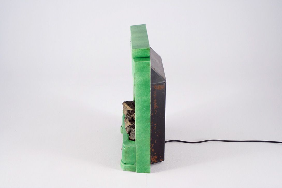 Foto Green Electric Fireplace, Art Deco h65x52x25