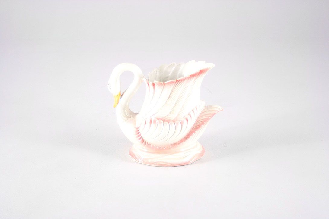 Foto Porcelain Swan Vase h32x40x19