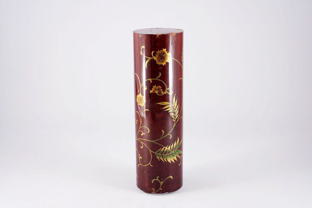 Foto Floral Decorated Redbrown Column h100cm Germany 1910